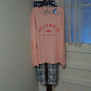 Columbia 2 piece Lounge wear Peach and Gray